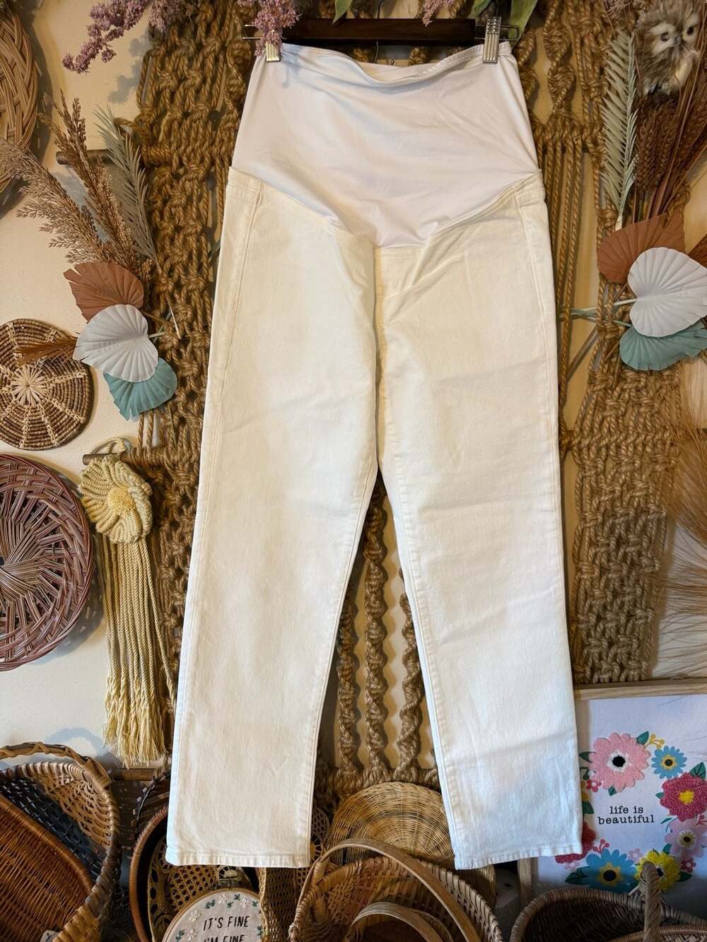 Madewell The Maternity Perfect Vintage Straight Jean in White